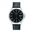 Alexandre Christie AC 1008 Silver Black Leather Man MDLSSBA